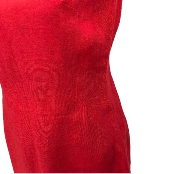 Talbots 100% Irish Linen V-neck Sleeveless Dress | 4 - Picture 7 of 11